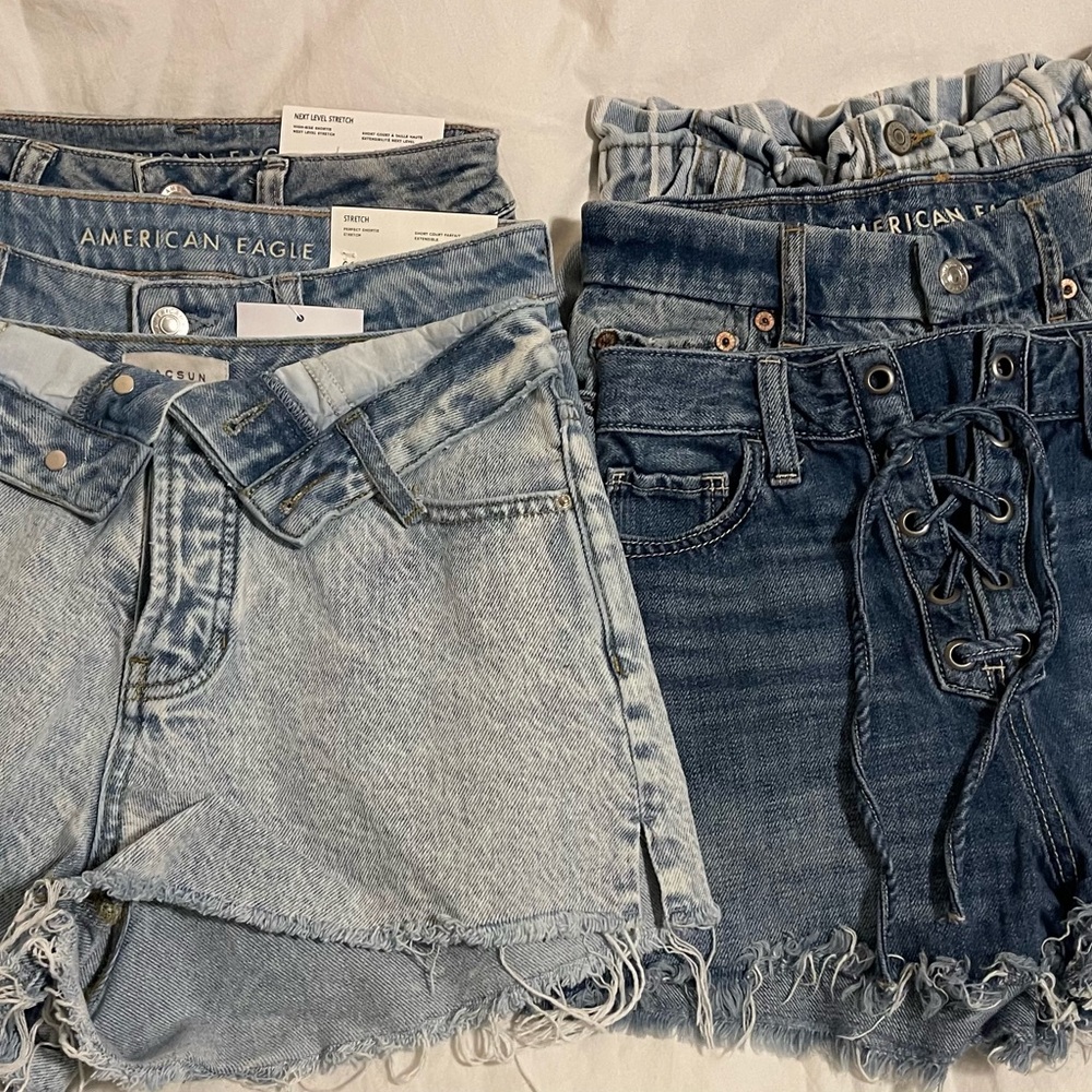 6 pair jean shorts